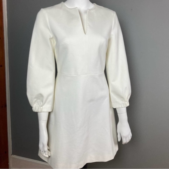 Tibi Dresses & Skirts - Tibi winter white dress empire waist balloon / long sleeve size small